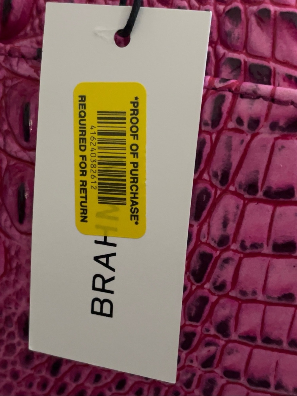 Brahmin Adrian Satchel Electric Fuchsia Melbourne Leather NWT - Picture 7 of 7